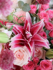 Hộp Hoa Ly Kép Tone Hồng 622