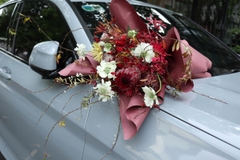 Bó hoa style Hàn Quốc tone đỏ