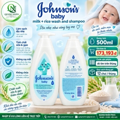 Sữa Tắm Johnson's sữa và gạo 500ML x 12 chai