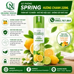 Xịt phòng nước hoa Spring - Hương chanh 225ml x 24 chai