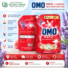 NƯỚC GIẶT OMO MATIC SẠCH THƠM VƯỢT TRỘI 3.7KG X 4 TÚI