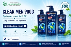 DẦU GỘI CLEAR MEN COOL SPORT BẠC HÀ 880ML x 8 CHAI