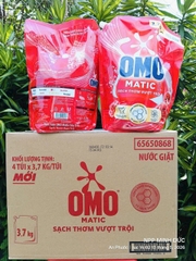 NƯỚC GIẶT OMO MATIC SẠCH THƠM VƯỢT TRỘI 3.7KG X 4 TÚI