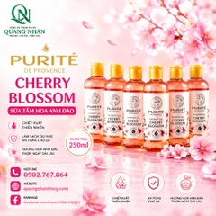 SỮA TẮM THIÊN NHIÊN PURITE HƯƠNG HOA anh đào 250ml * 24 CHAI