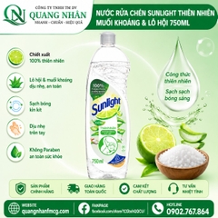 NƯỚC RỬA CHÉN SUNLIGHT NRC THIEN NHIEN MK&LHOI 750G x 15 chai