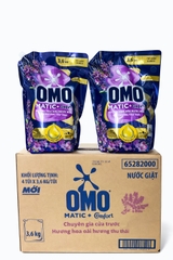 NƯỚC GIẶT OMO MATIC + COMFORT CHUYÊN GIA CỬA TRƯỚC  HH OẢI HƯƠNG THƯ THÁI3.6KG x 4 TÚI