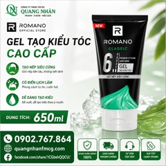 GEL TẠO KIỂU TÓC ROMANO CLASSIC SỐ 6 GIỮ TÓC SIÊU CỨNG 150G (trắng) X 48 TUÝP