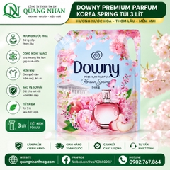 DOWNY PREMIUM PARFUM Korea Spring túi 3 lít x 4 túi