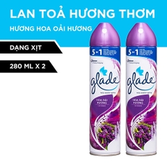 Bộ Đôi Xịt Thơm Phòng GLADE Hương Lavender 280mlx2/ 6 PACK