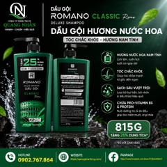DẦU GỘI ROMANO CLASSIC 650ML + 25% ( xanh lá )  X 12 CHAI