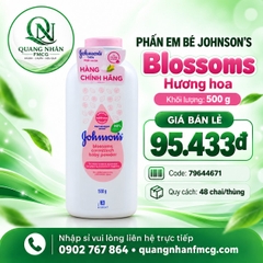 Phấn thơm Blossom hương hoa Johnson & Johnson màu hồng 500g * 24chai/Thùng