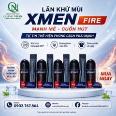 LĂN KHỬ MÙI XMEN FIRE 50ML TẶNG DG XMEN 70G X 23 BỘ