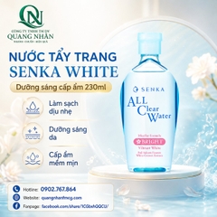 Nước Tẩy Trang Senka White Dưỡng sáng cấp ẩm 230ml x 36 chai ( HỒNG )