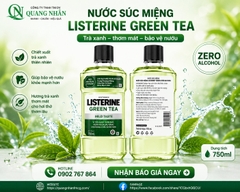 Nước Súc Miệng LISTERINE GREEN TEA CHO RĂNG CHẮC KHỎE HƠN 750ml x 12 chai