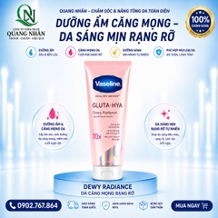 SỮA DƯỠNG THỂ VASELINE DEWY RADIANCE 70X (HỒNG)  300ML X 12 Tuýp