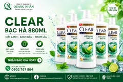 DẦU GỘI CLEAR MÁT LẠNH BẠC HÀ 880GR x 8 chai