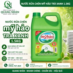 NƯỚC RỬA CHÉN MỸ HẢO TRÀ XANH 1.5KG x 10 CAN