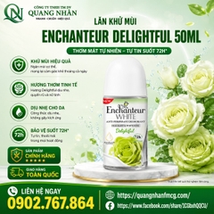 LĂN KHỬ MÙI ENCHANTEUR DELIGHTFUL 50ML x 24 CHAI ( XANH LÁ  )
