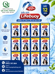 DẦU GỘI LIFEBUOY DƯỠNG TÓC ÓNG Ả 6G x 12gói x 84dây