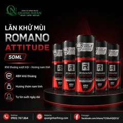 LĂN KHỬ MÙI ROMANO ATTITUDE 50ML x 24 CHAI