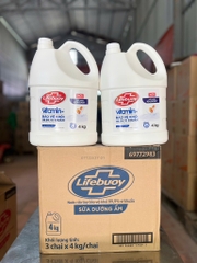NƯỚC RỬA TAY LIFEBUOY DƯỠNG ẨM 4KG x 3 CAN