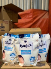 NƯỚC XẢ VẢI COMFORT DỊU NHẸ THƠM HƯƠNG PHẤN 3L x 4 túi