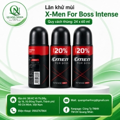 LĂN KHỬ MÙI XMEN FOR BOSS INTENSE 60ML X 24 CHAI