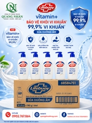 NƯỚC RỬA TAY LIFEBUOY DƯỠNG ẨM 180G x 36 CHAI