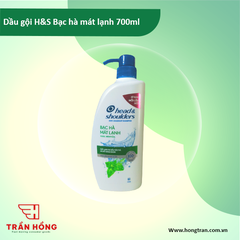 Dầu gội H&S Bạc hà mát lạnh 700ml x 6 chai