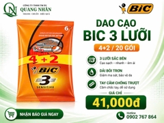 DAO CẠO BIC 3 LƯỠI 4+2 * 20 GÓI