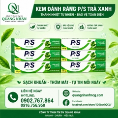 KEM ĐÁNH RĂNG P/S TRA XANH 180g x 36 ống