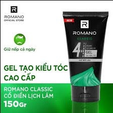 GEL TẠO KIỂU TÓC ROMANO CLASSIC SỐ 4 GIỮ NẾP LÂU 150G (đen) X 48 TUÝP