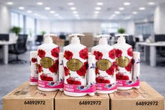 SỮA TẮM DOUBLE RICH HOA HỒNG 800G +(1CHAI 200ML) X 12 BỘ