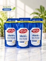 NƯỚC RỬA TAY LIFEBUOY SỮA DƯỠNG ẨM TÚI 1KG x 12 túi