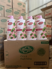 SỮA TẮM LIFEBUOY DẦU TRÀM TRÀ VÀ MUỐI HỒNG 800ML x 12 CHAI