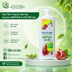 Sữa Tắm Trắng Da Mềm Mịn Hazeline MATCHA & LỰU ĐỎ 1Kg x 12 CHAI