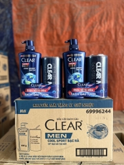 DẦU GỘI CLEAR MEN COOL SPORT MÁT LẠNH BẠC HÀ 630G Tặng Ly Giữ Nhiệt X 8 bộ