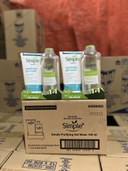 GEL RỬA MẶT SIMPLE THANH KHIẾT 150ML + CHAI NTT SIMPLE 200ML X 6 BỘ