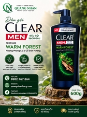 DẦU GỘI CLEAR MEN HƯƠNG PHONG LỮ & GỖ ĐÀN HƯƠNG 600G x 8 chai
