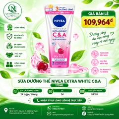 99191 SỮA DƯỠNG THỂ NIVEA EXTRA WHITE C&A 170ML X 24 TUÝP ( HỒNG )
