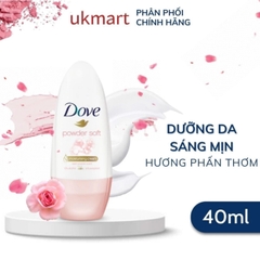 LĂN KHỬ MÙI DOVE DƯỠNG DA HƯƠNG PHẤN THƠM 40ml X 12 CHAI