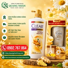 DẦU GỘI CLEAR 9 LOẠI THẢO DƯỢC CỔ TRUYỀN 630ML Tặng Ly Giữ Nhiệt x 8 bộ