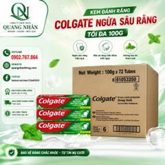 KEM ĐÁNH RĂNG COLGATE NGỪA SÂU RĂNG CHẮC KHỎE HƯƠNG BẠC HÀ 100G x 72 ỐNG