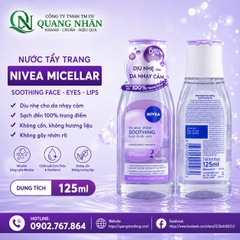 94291 NƯỚC TẨY TRANG NIVEA SOOTHING DỊU DA 125ML  x 24 CHAI