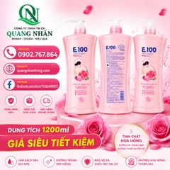 SỮA TẮM E100 HOA HỒNG 1200ML x 8 chai