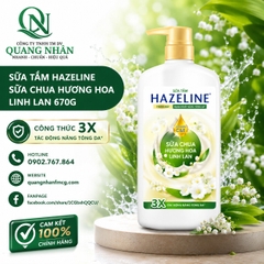 SỮA TẮM HAZELINE SỮA CHUA HƯƠNG HOA LINH LAN 670G X 8 CHAI
