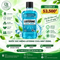 Nước Súc Miệng LISTERINE Coolmint Bạc Hà 250ml x 24 Chai