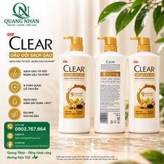DẦU GỘI CLEAR 9 LOẠI THẢO DƯỢC CỔ TRUYỀN 630ML x 8 chai ( LAZADA 15 CHAI  )