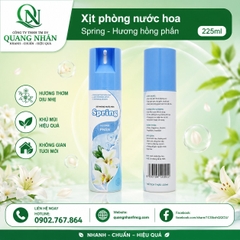Xịt phòng nước hoa Spring - Hương phấn 225ml x 24 chai