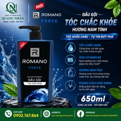 DẦU GỘI ROMANO FORCE 650ML ( xanh dương ) X 12 CHAI